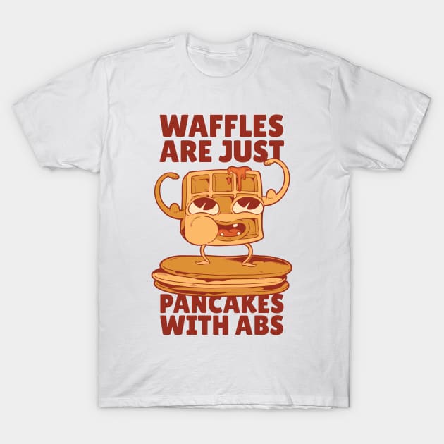 Funny waffles pancakes design T-Shirt by LR_Collections